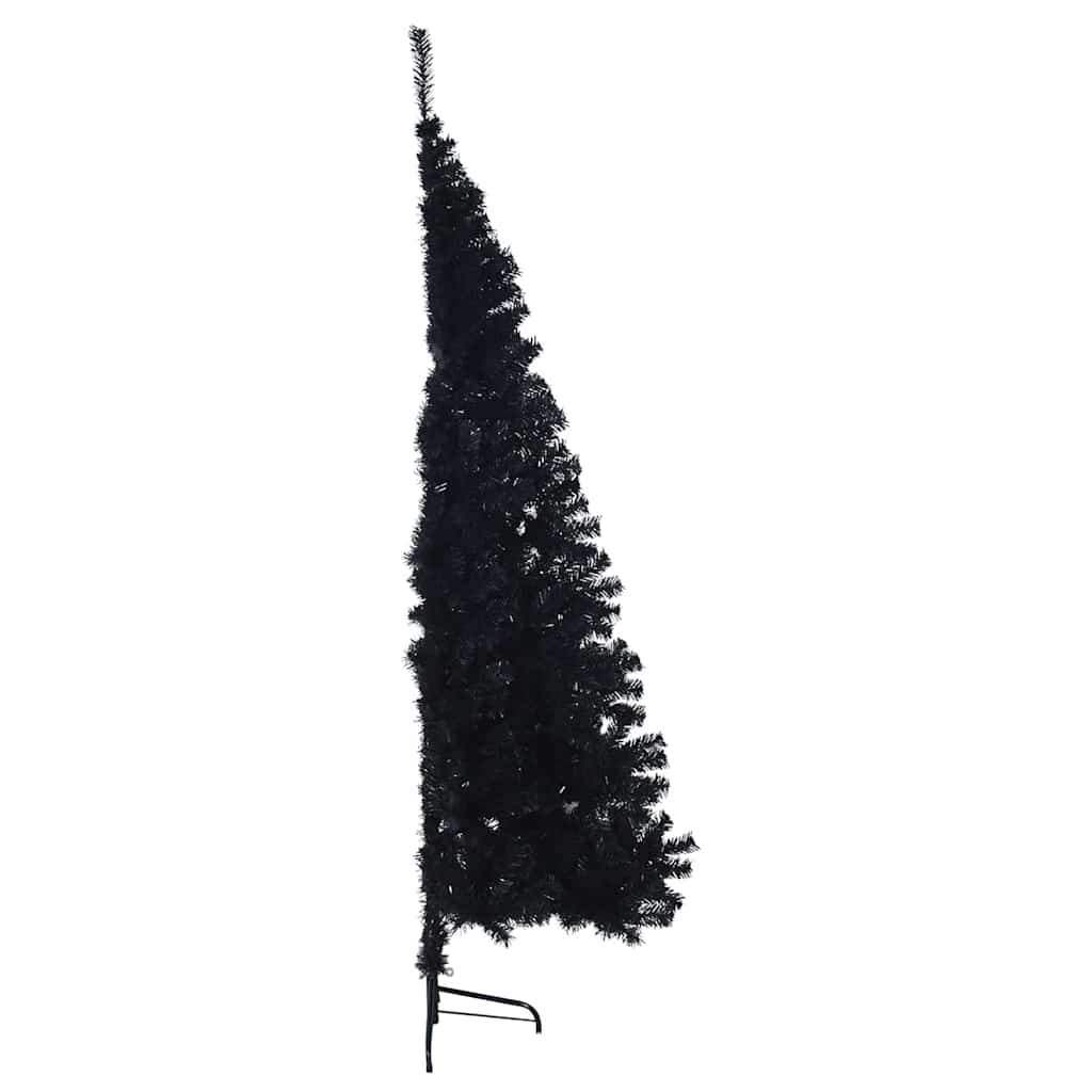Konstgjord Förbelyst Julgran Svart 180 cm PVC