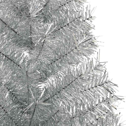 Konstgjord Förbelyst Julgran Silver 120 cm PET