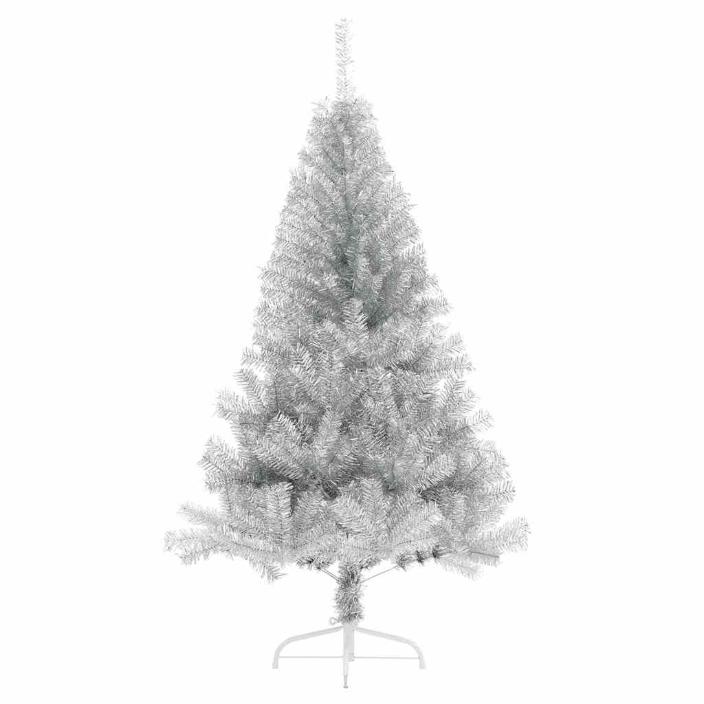 Konstgjord Förbelyst Julgran Silver 120 cm PET
