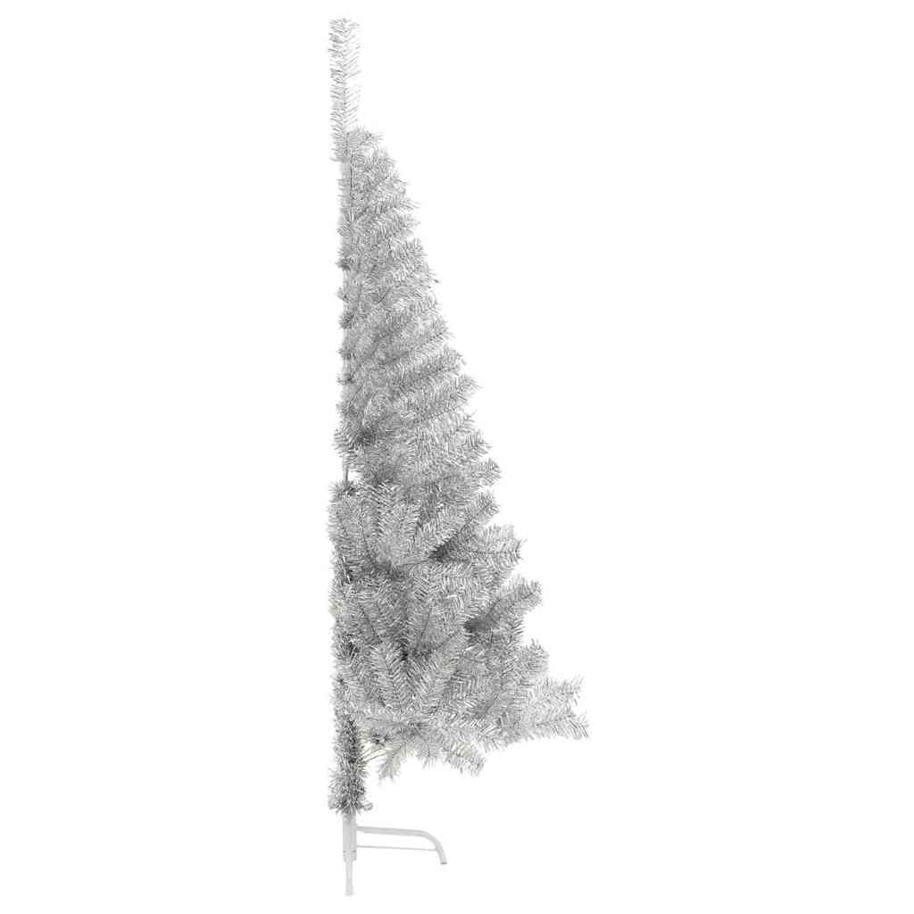 Konstgjord Förbelyst Julgran Silver 120 cm PET