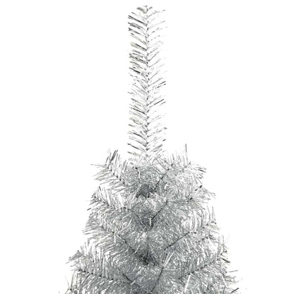Konstgjord Förbelyst Julgran Silver 210 cm PET