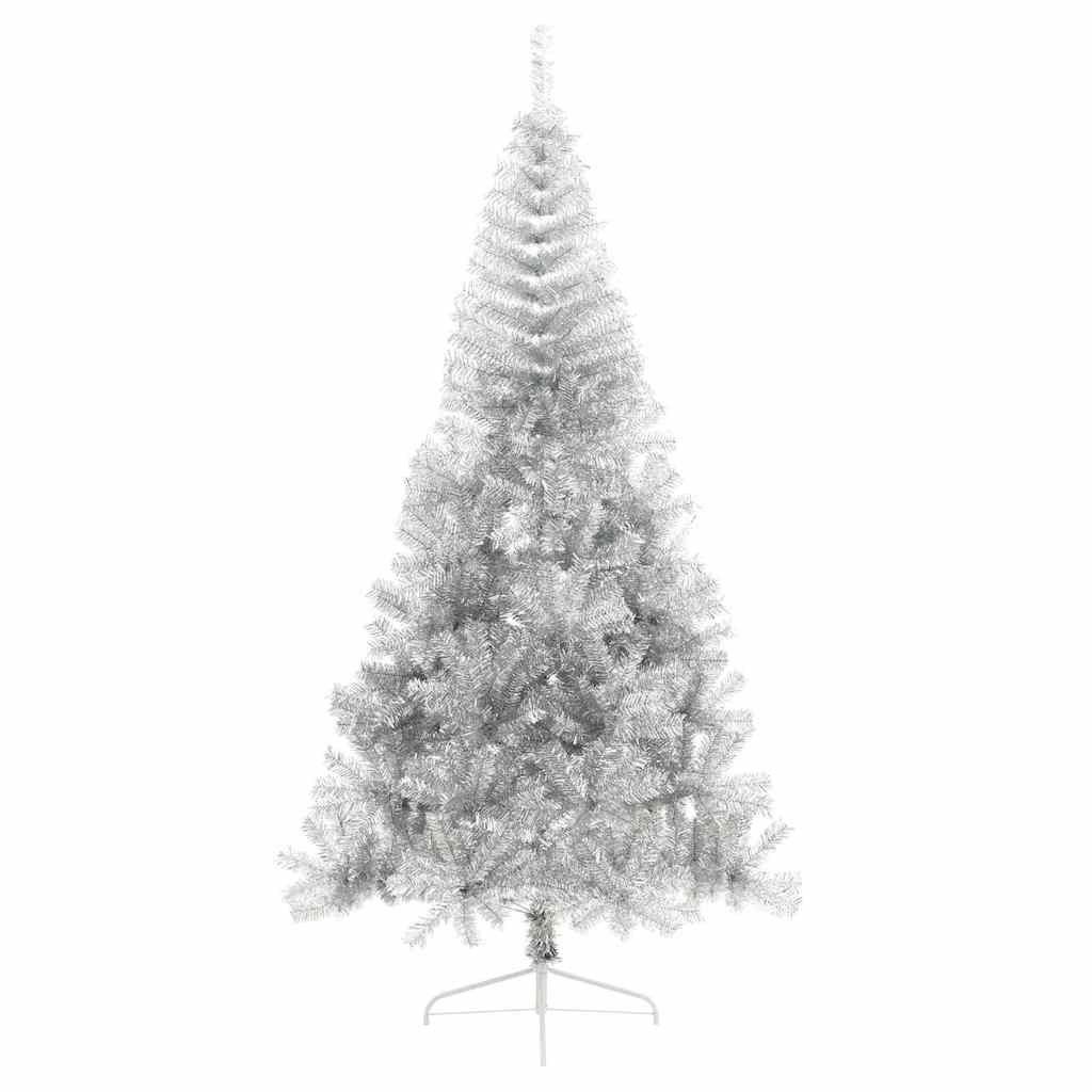 Konstgjord Förbelyst Julgran Silver 210 cm PET