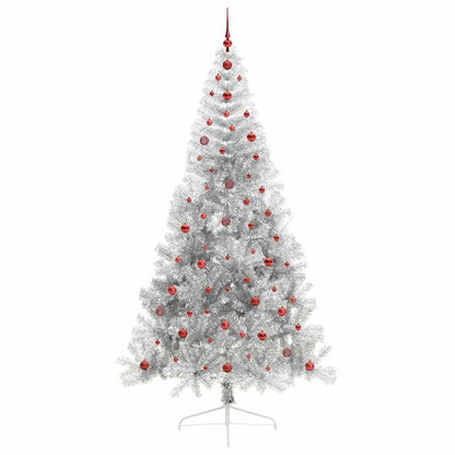 Konstgjord Förbelyst Julgran Silver 240 cm PET