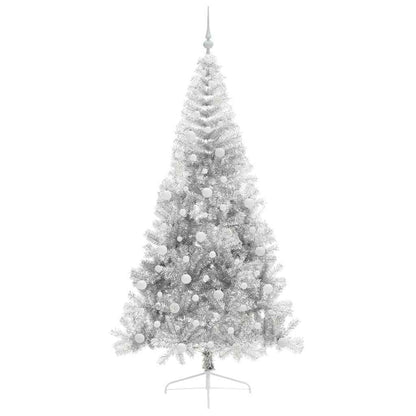 Konstgjord Förbelyst Julgran Silver 240 cm PET