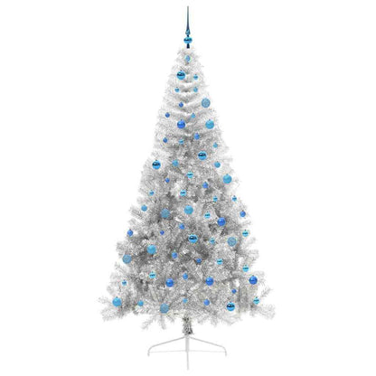 Konstgjord Förbelyst Julgran Silver 240 cm PET