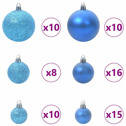 Konstgjord Förbelyst Julgran Silver 240 cm PET