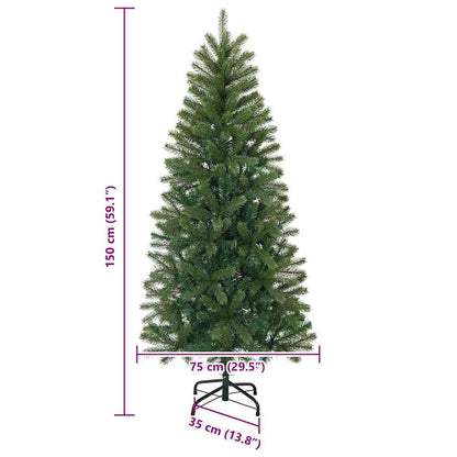 Konstgjord julgran Grön 150 cm PE och PVC