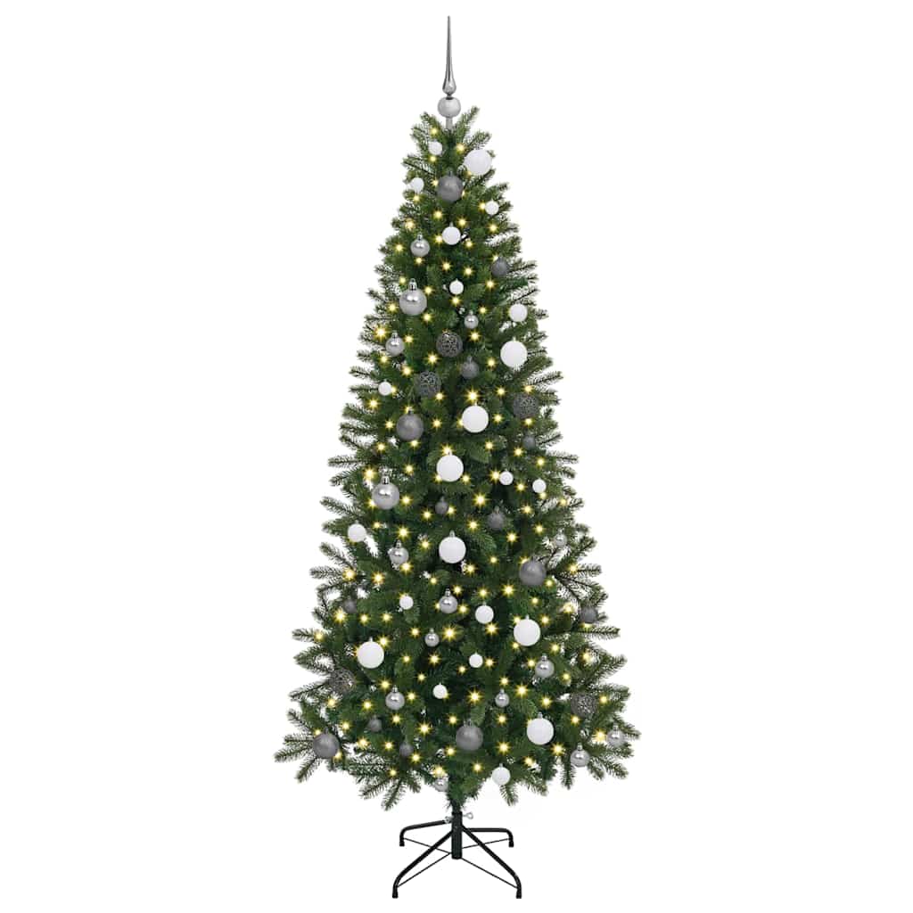 Konstgjord julgran Grön 210 cm PE och PVC