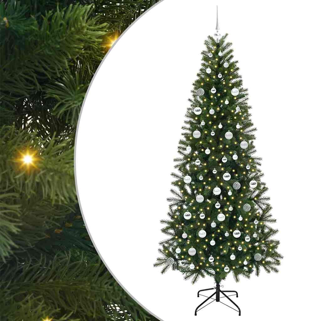 Konstgjord julgran Grön 210 cm PE och PVC