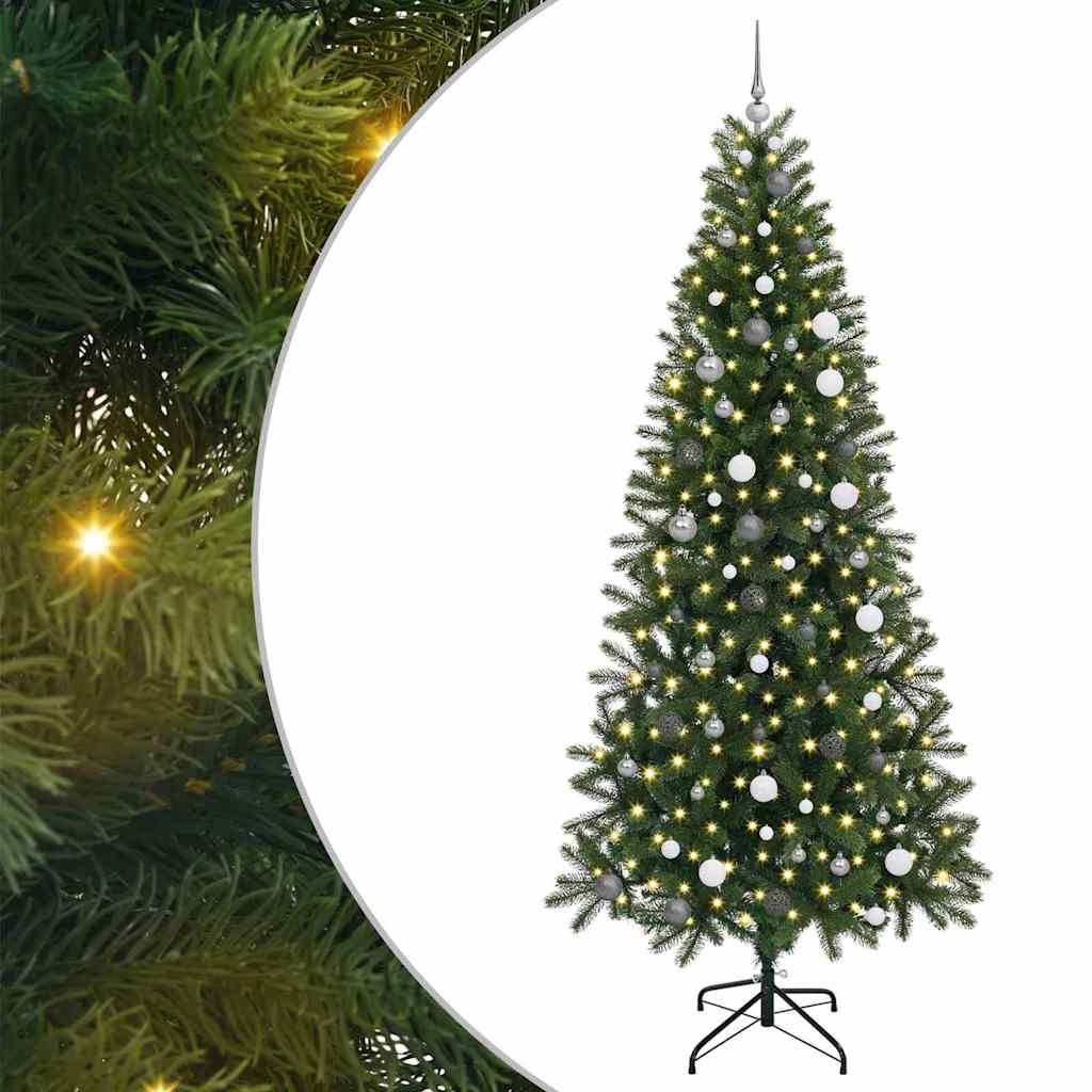 Konstgjord julgran Grön 240 cm PE och PVC