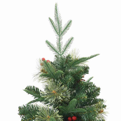 Plast Hingad Julgran med 150 LED-lampor Grön 150 cm PE och PVC