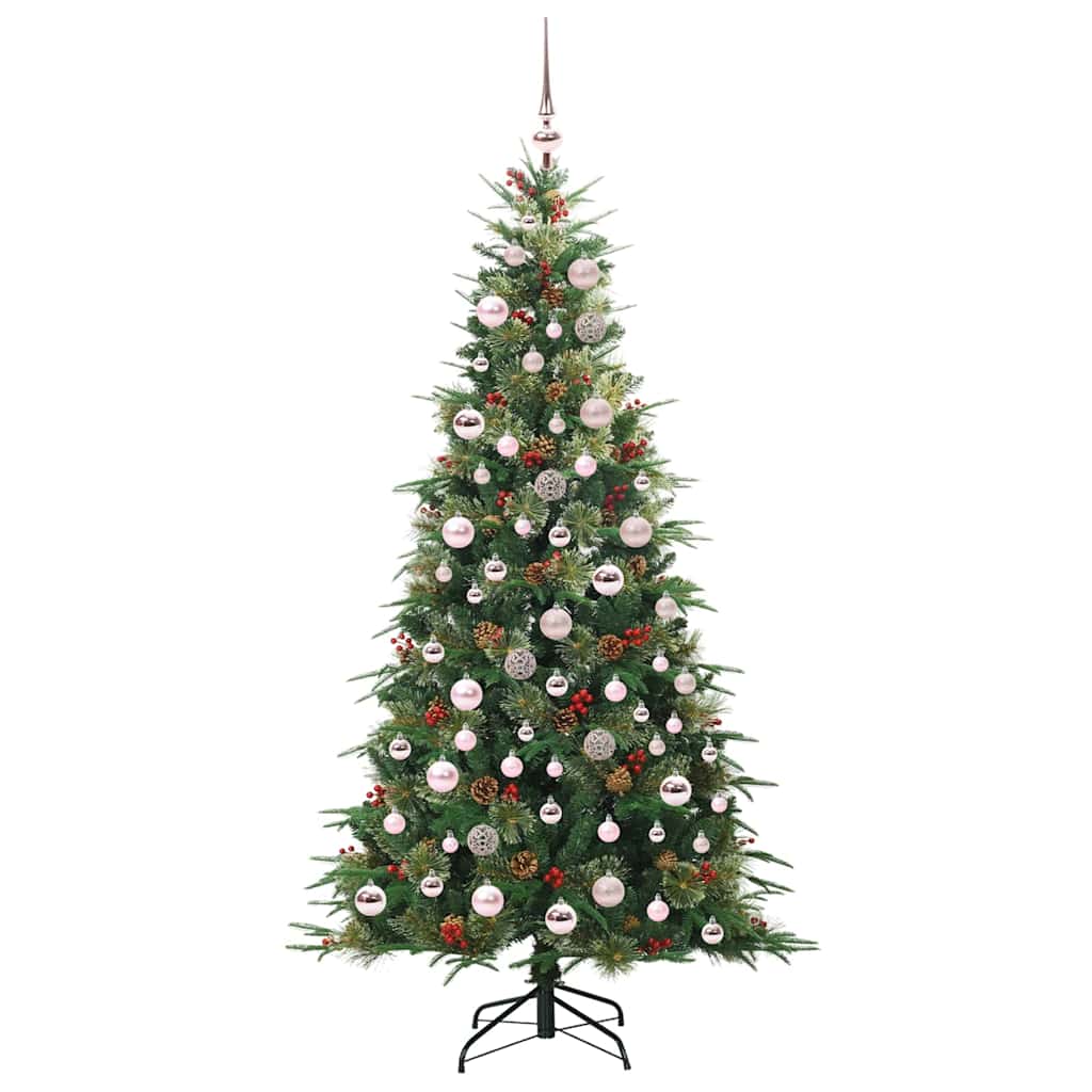 Plast Hingad Julgran med 300 LED-lampor Grön 180 cm PE och PVC