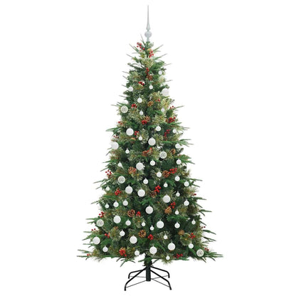Plast Hingad Julgran med 300 LED-lampor Grön 180 cm PE och PVC