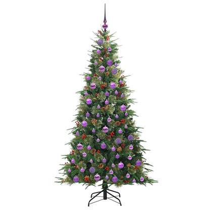 Plast Hingad Julgran med 300 LED-lampor Grön 180 cm PE och PVC