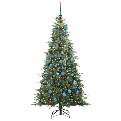Plast Hingad Julgran med 300 LED-lampor Grön 180 cm PE och PVC
