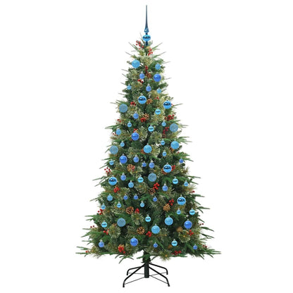 Plast Hingad Julgran med 300 LED-lampor Grön 180 cm PE och PVC