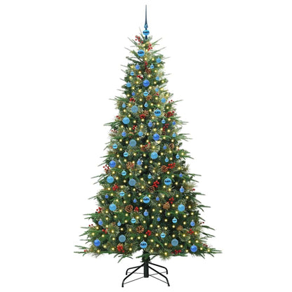 Plast Hingad Julgran med 300 LED-lampor Grön 210 cm PE och PVC