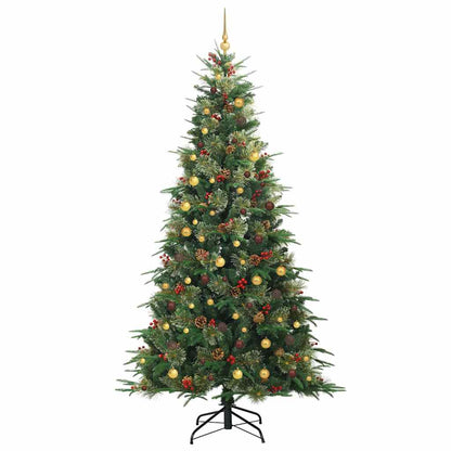 Plast Hingad Julgran med 300 LED-lampor Grön 240 cm PE och PVC