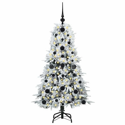 Plast Hingad Julgran med 150 LED-lampor Vit 120 cm PE och PVC