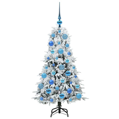 Plast Hingad Julgran med 150 LED-lampor Vit 120 cm PE och PVC