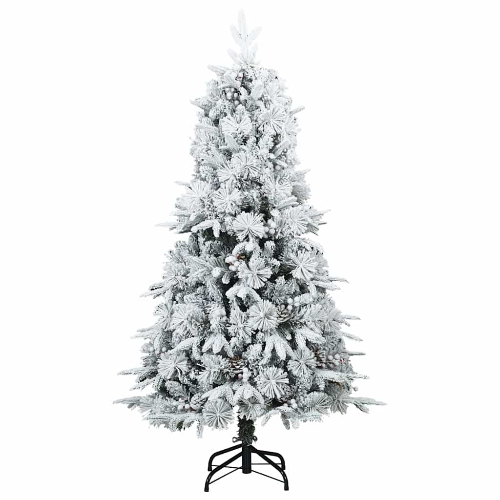 Plast Hingad Julgran med 150 LED-lampor Vit 120 cm PE och PVC