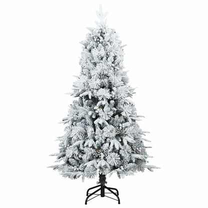 Plast Hingad Julgran med 150 LED-lampor Vit 150 cm PE och PVC
