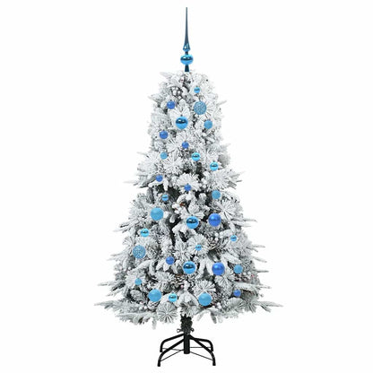 Plast Hingad Julgran med 150 LED-lampor Vit 150 cm PE och PVC
