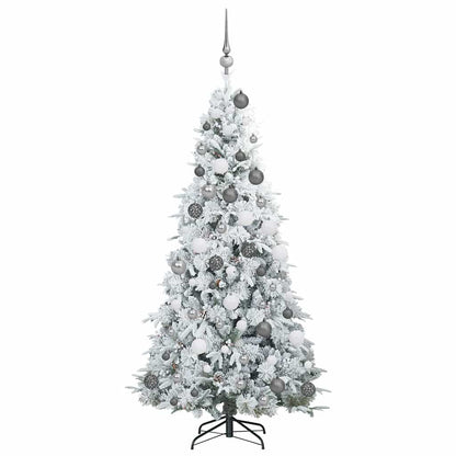 Plast Hingad Julgran med 300 LED-lampor Vit 180 cm PE och PVC