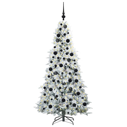Plast Hingad Julgran med 300 LED-lampor Vit 180 cm PE och PVC
