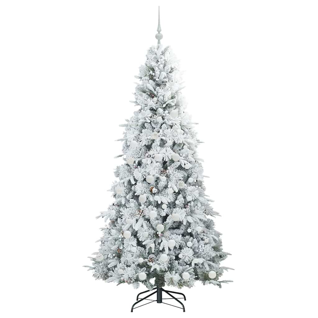 Plast Hingad Julgran med 300 LED-lampor Vit 180 cm PE och PVC
