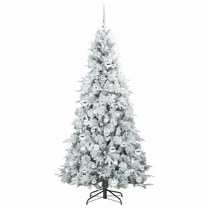 Plast Hingad Julgran med 300 LED-lampor Vit 180 cm PE och PVC