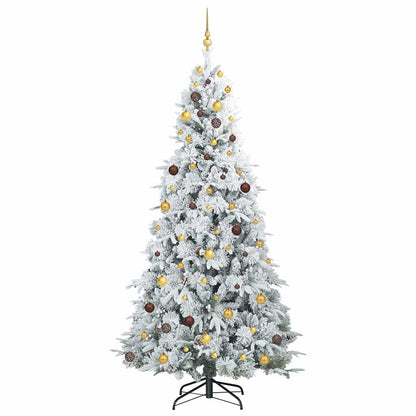 Plast Hingad Julgran med 300 LED-lampor Vit 240 cm PE och PVC
