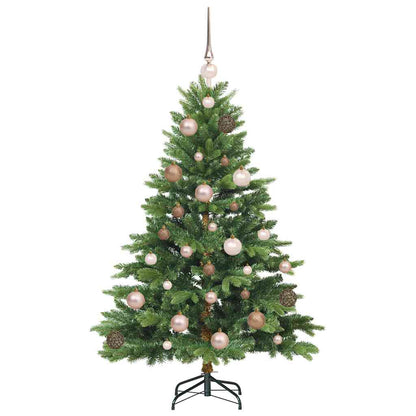 Konstgjord julgran med 150 LED-lampor Grön 120 cm PE och PVC
