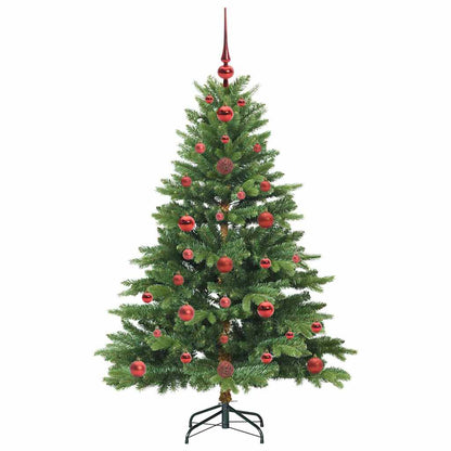 Konstgjord julgran med 150 LED-lampor Grön 120 cm PE och PVC