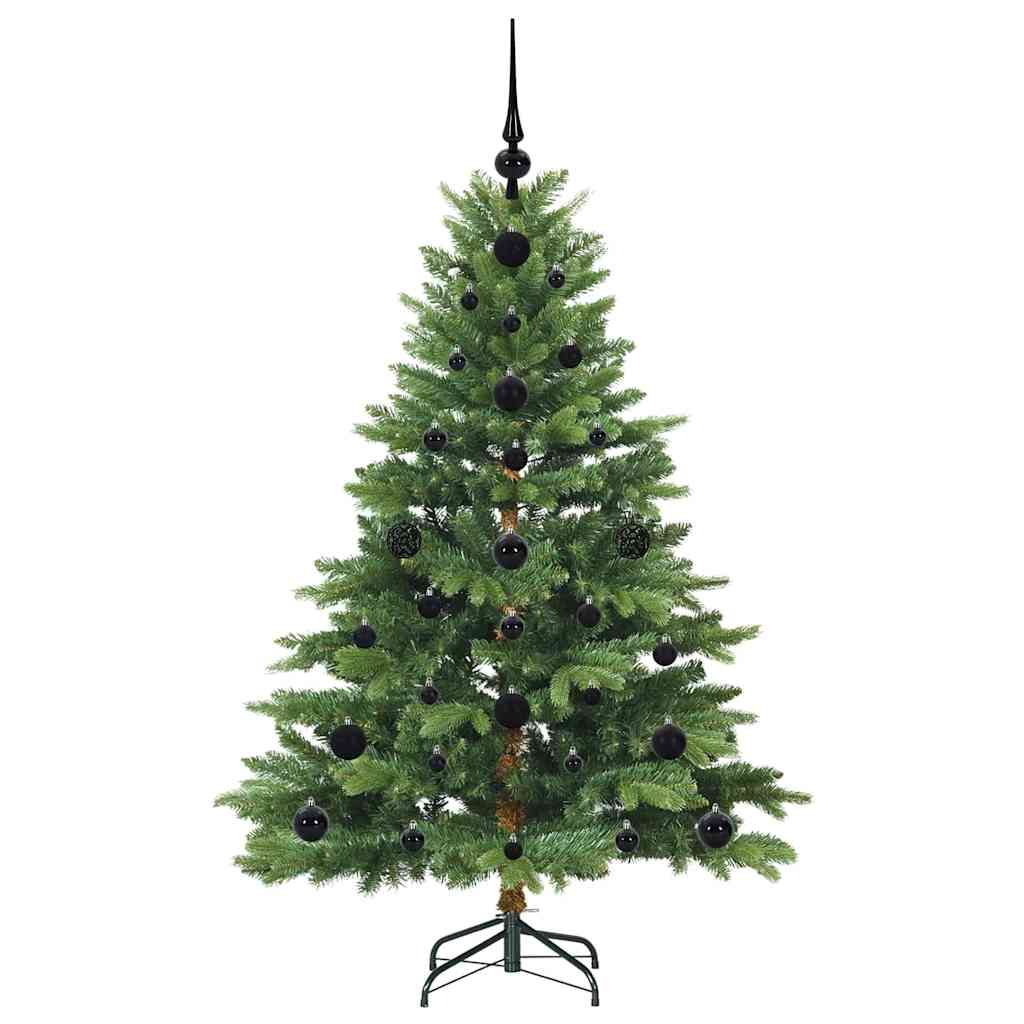 Konstgjord julgran med 150 LED-lampor Grön 120 cm PE och PVC