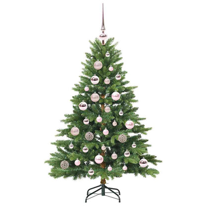 Konstgjord julgran med 150 LED-lampor Grön 120 cm PE och PVC