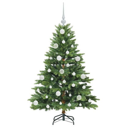 Konstgjord julgran med 150 LED-lampor Grön 120 cm PE och PVC