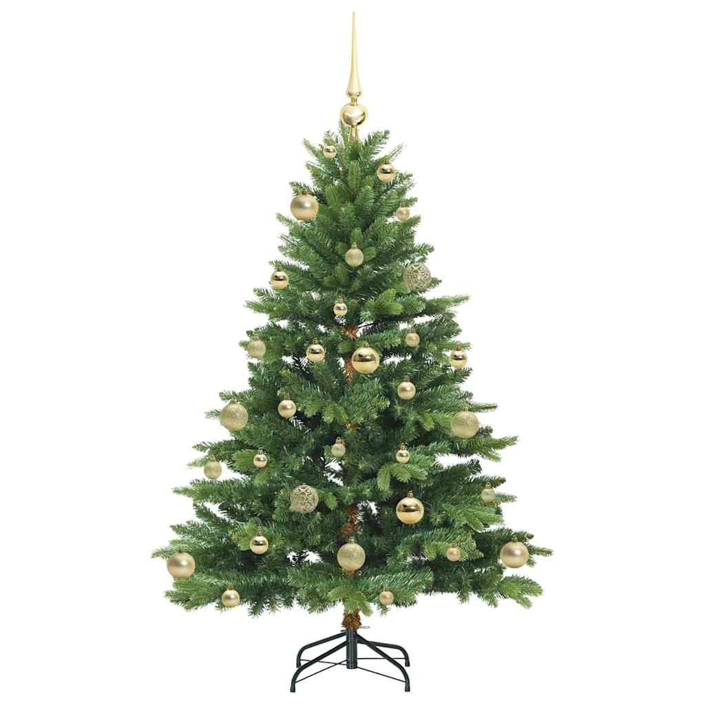 Konstgjord julgran med 150 LED-lampor Grön 120 cm PE och PVC