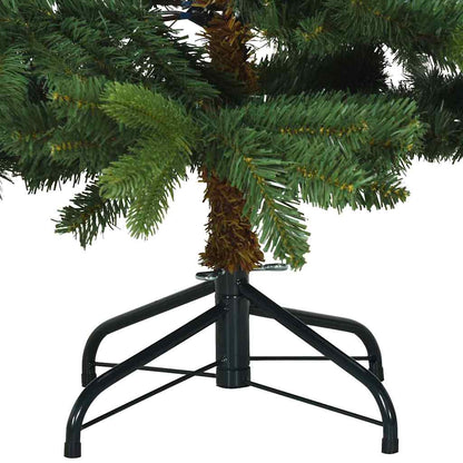 Konstgjord julgran med 150 LED-lampor Grön 120 cm PE och PVC