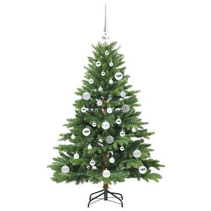 Konstgjord julgran med 150 LED-lampor Grön 120 cm PE och PVC