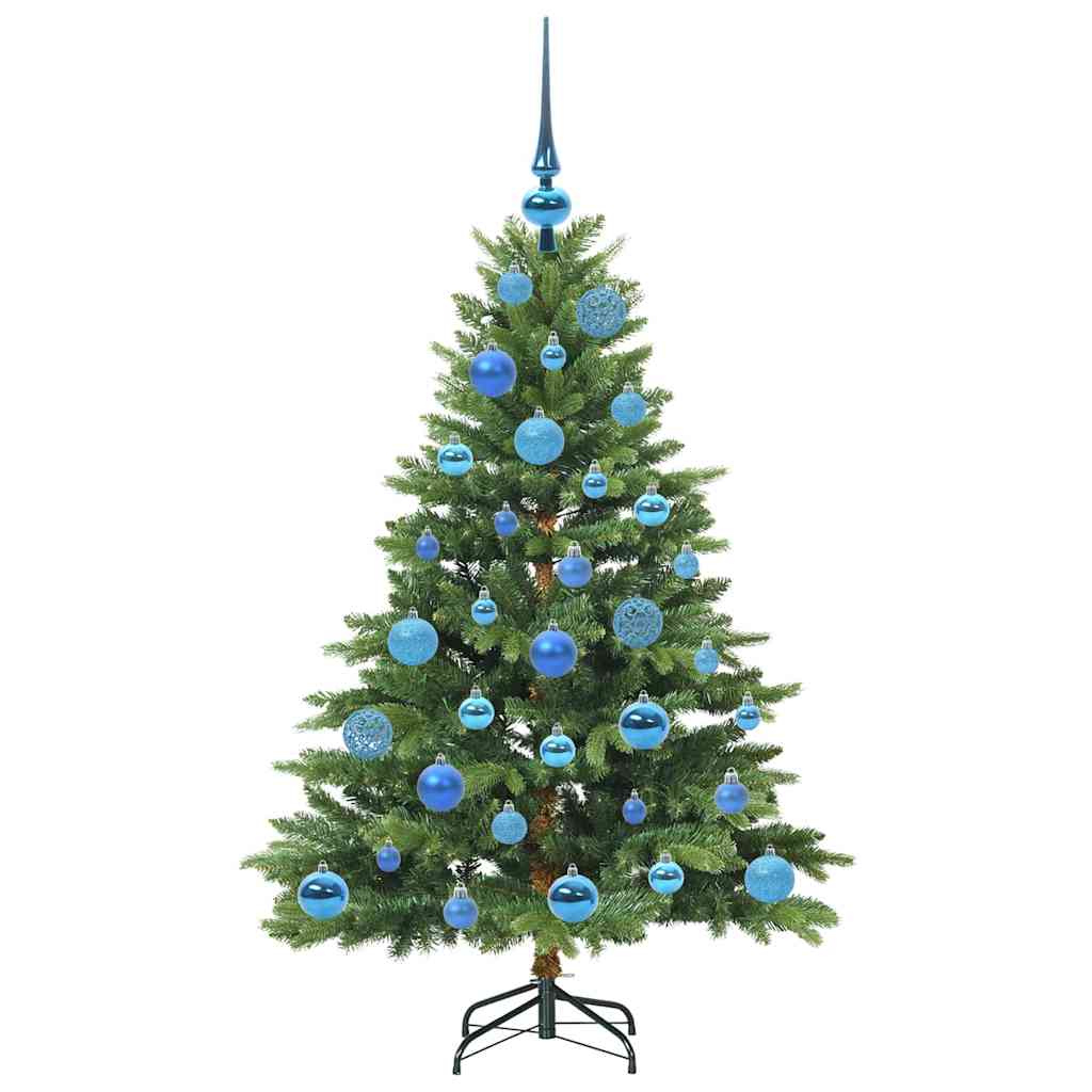 Konstgjord julgran med 150 LED-lampor Grön 120 cm PE och PVC