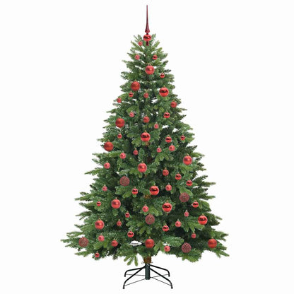 Konstgjord julgran med 300 LED-lampor Grön 180 cm PE och PVC
