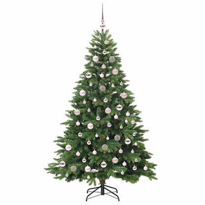 Konstgjord julgran med 300 LED-lampor Grön 180 cm PE och PVC