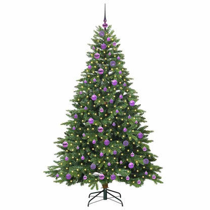 Konstgjord julgran med 300 LED-lampor Grön 180 cm PE och PVC