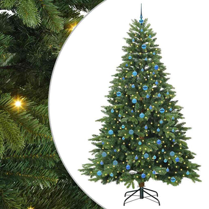 Konstgjord julgran med 300 LED-lampor Grön 240 cm PE och PVC