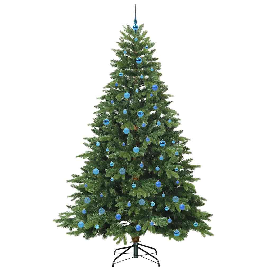 Konstgjord julgran med 300 LED-lampor Grön 240 cm PE och PVC