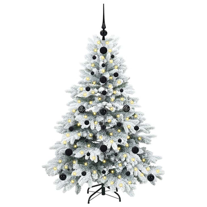 Konstgjord julgran med 150 LED-lampor Vit 120 cm PE och PVC