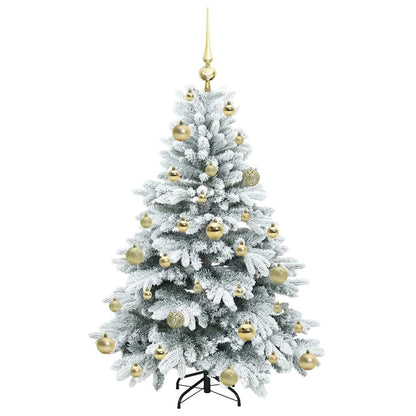 Konstgjord julgran med 150 LED-lampor Vit 120 cm PE och PVC