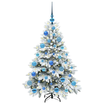 Konstgjord julgran med 150 LED-lampor Vit 120 cm PE och PVC