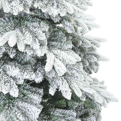 Konstgjord julgran med 150 LED-lampor Vit 150 cm PE och PVC